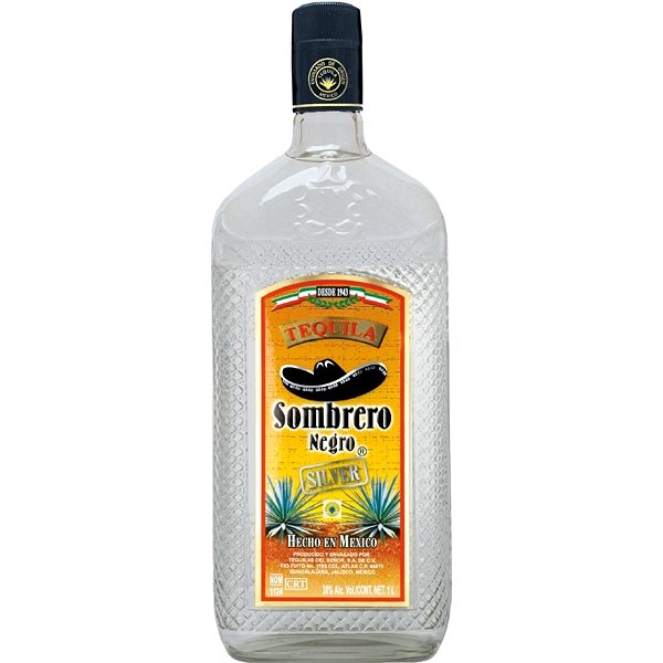 Tequila Sombrero Negro Silver 1l 38%