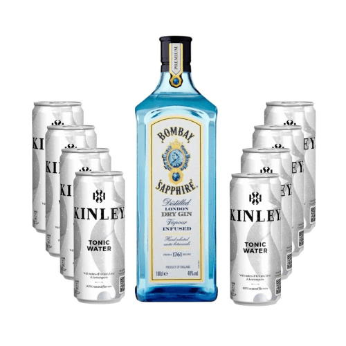 Párty set Bombay 1l 40% + 8x Kinley Tonic  0