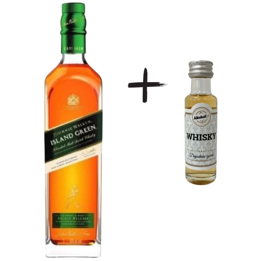 Johnnie Walker Island Green 1l 43% L.E. + miniatura